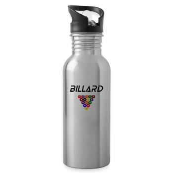 Billard - Trinkflasche mit integriertem Trinkhalm - Lightsilver - Rechts