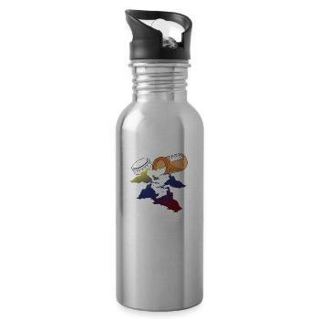 T-Shirt des montagnes · Alpinisme · Randonnée · Médecine - Gourde avec paille intégrée - argent clair - Droite