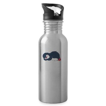NOPE - Water bottle with straw - silver - Right