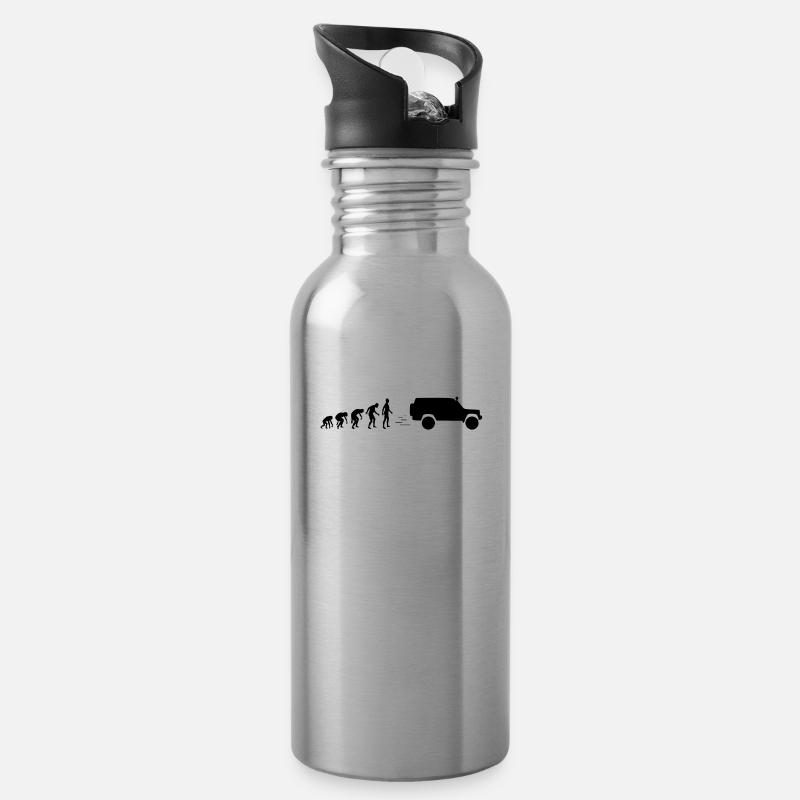 Evolution 4x4 Land Cruiser-Style - Trinkflasche mit integriertem Trinkhalm - Lightsilver