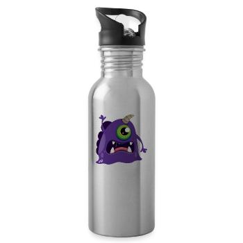 Monstaa Originaals Monster # 10 - Water bottle with straw - silver - Right