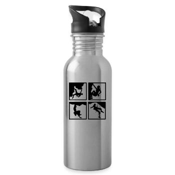 Climbing - Trinkflasche mit integriertem Trinkhalm - Lightsilver - Rechts