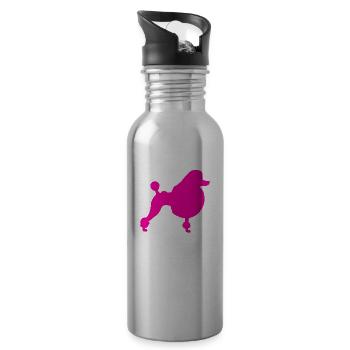 poodle - Water bottle with straw - silver - Right
