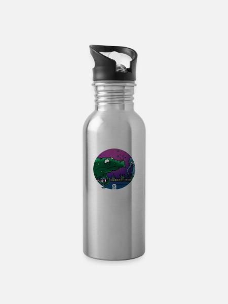 GIGGJOTT kuschelige Animationen - Trinkflasche mit integriertem Trinkhalm -