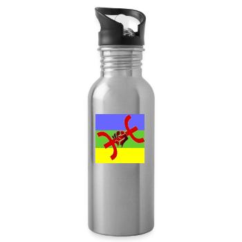 poing_momo - Gourde avec paille intégrée - argent clair - Droite