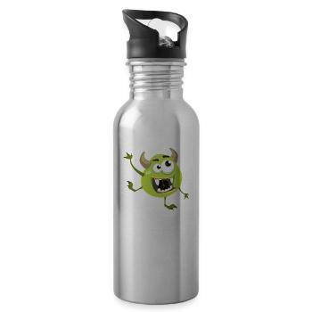 Monstaa Originaals Monster # 15 - Water bottle with straw - silver - Right