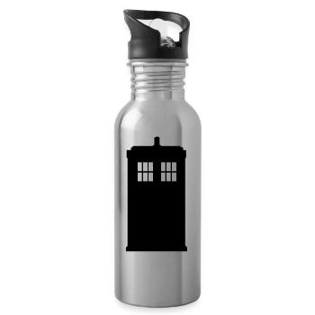 Police box - Trinkflasche mit integriertem Trinkhalm - Lightsilver - Rechts