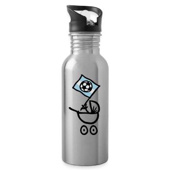 Argentina Bebé Fútbol Fan - Trinkflasche mit integriertem Trinkhalm - Lightsilver - Rechts