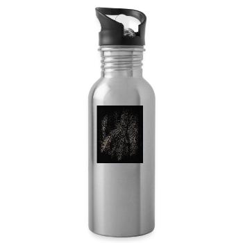 Pines Black - Water bottle with straw - silver - Right