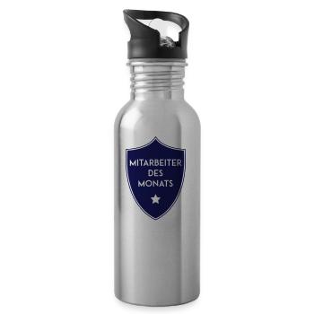 MITARBEITER DES MONATS - Trinkflasche mit integriertem Trinkhalm - Lightsilver - Rechts