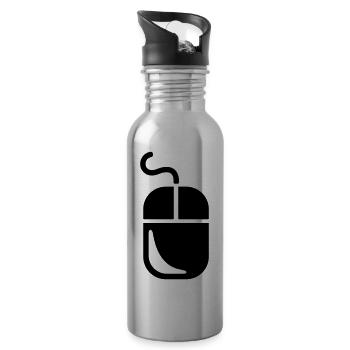 Computer - Trinkflasche mit integriertem Trinkhalm - Lightsilver - Rechts