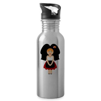 ELSÄSSISCH - Trinkflasche mit integriertem Trinkhalm - Lightsilver - Rechts
