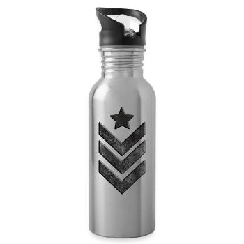 US Armee - Trinkflasche mit integriertem Trinkhalm - Lightsilver - Rechts