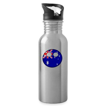 Countryball Country Ball Country Home Australia - Water bottle with straw - silver - Right