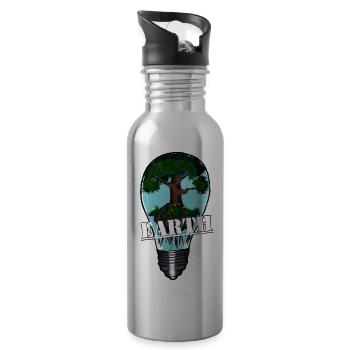 lightbulb - Water bottle with straw - silver - Right
