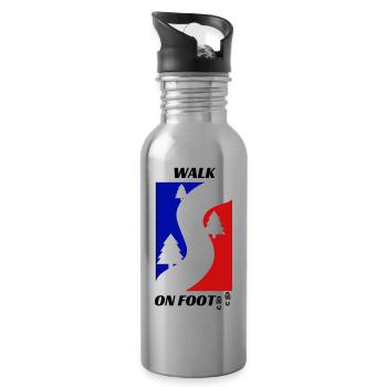 The Walking Path - Water bottle with straw - silver - Right