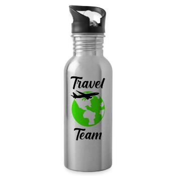 Équipe de voyage - Gourde avec paille intégrée - argent clair - Droite