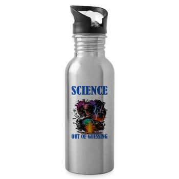 Science, enlever tout le plaisir de deviner 14 - Gourde avec paille intégrée - argent clair - Droite