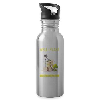 Nuklearingenieur für Kernkraftwerk und Kernenergie - Trinkflasche mit integriertem Trinkhalm - Lightsilver - Rechts
