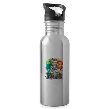 Kernenergie Design für Erneuerbare Kernenergie - Trinkflasche mit integriertem Trinkhalm - Lightsilver - Rechts