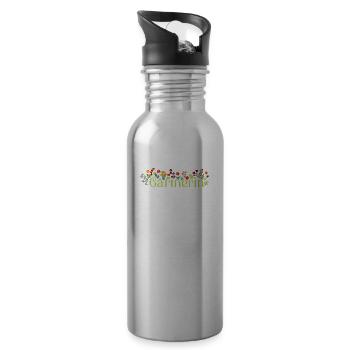 Gärtnerin - Trinkflasche mit integriertem Trinkhalm - Lightsilver - Rechts