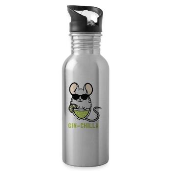 Chinchilla Gin Gin- - Trinkflasche mit integriertem Trinkhalm - Lightsilver - Rechts