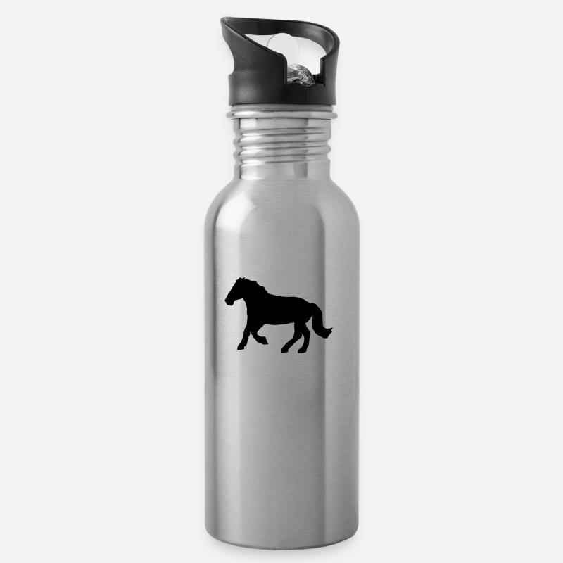 Fritz der Blitz - Trinkflasche mit integriertem Trinkhalm - Lightsilver