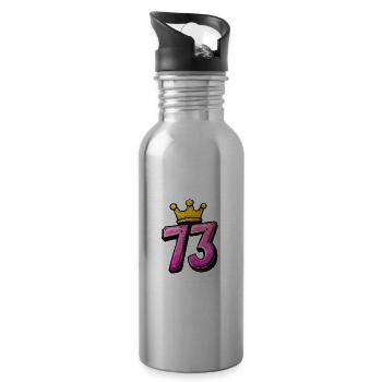 73 Numéro Jersey Couronne - Gourde avec paille intégrée - argent clair - Droite
