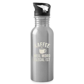 Lorena's go dunkle Farben entfernt - Trinkflasche mit integriertem Trinkhalm - Lightsilver - Rechts