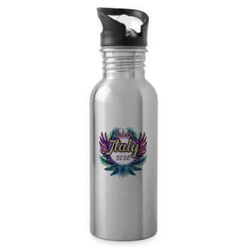 Italy 2025 Team - Water bottle with straw - silver - Right