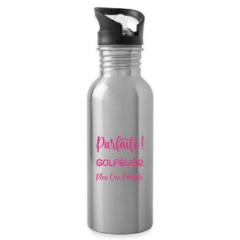 A more than perfect golfer, a dream job - Water bottle with straw - silver - Right