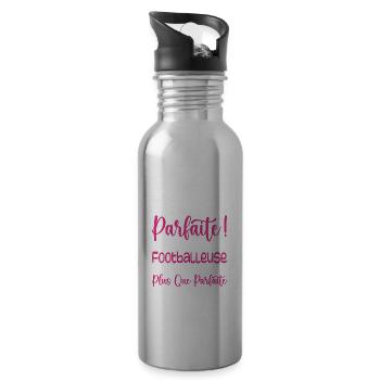A more than perfect footballer, a dream job - Water bottle with straw - silver - Right