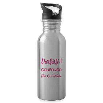 Ein mehr als perfekter Läufer, ein Traumjob - Trinkflasche mit integriertem Trinkhalm - Lightsilver - Rechts