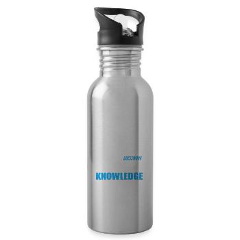 We make precision comedian gift - Water bottle with straw - silver - Right