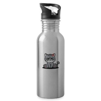 Du hast besser online ausgesehen, lustiger sarkast - Trinkflasche mit integriertem Trinkhalm - Lightsilver - Rechts
