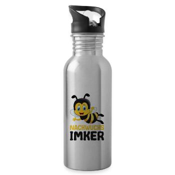 Nachwuchs Imker kleine Biene für Kinder Baby - Trinkflasche mit integriertem Trinkhalm - Lightsilver - Rechts