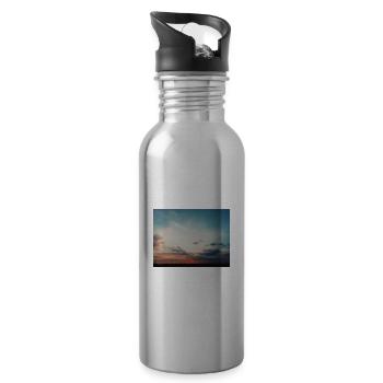 sunset - Water bottle with straw - silver - Right