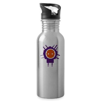 Flexible and always energized?! - Water bottle with straw - silver - Right