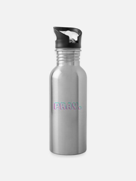 pray ( pray ) - Water bottle with straw - silver