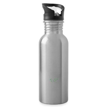 Lama, Alpaca - Trinkflasche mit integriertem Trinkhalm - Lightsilver - Rechts