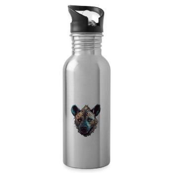 Hyena Bath - Water bottle with straw - silver - Right