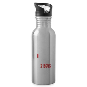 MOM - OF 2 BOYS - Trinkflasche mit integriertem Trinkhalm - Lightsilver - Rechts