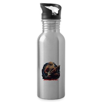 Christmas can be hard - Water bottle with straw - silver - Right
