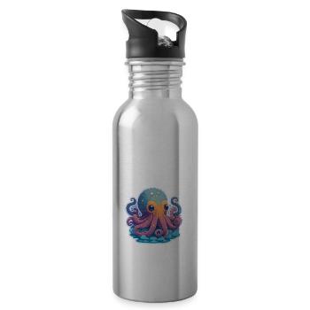 Octopus - Trinkflasche mit integriertem Trinkhalm - Lightsilver - Rechts
