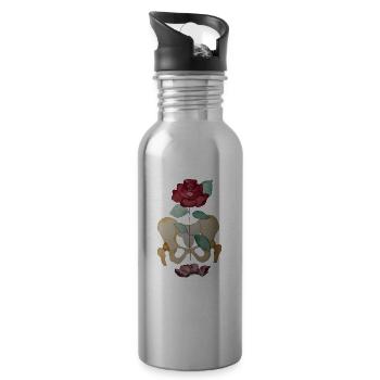 orthopedist - Water bottle with straw - silver - Right