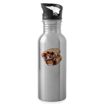 Comic Figur II - Trinkflasche mit integriertem Trinkhalm - Lightsilver - Rechts