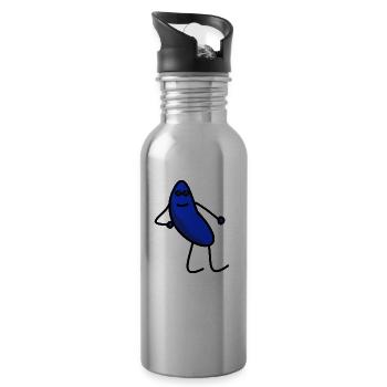 Chilled Jay - blue - Trinkflasche mit integriertem Trinkhalm - Lightsilver - Rechts