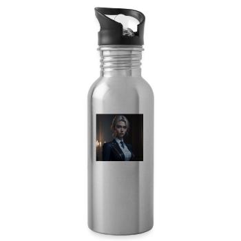 No reality - Trinkflasche mit integriertem Trinkhalm - Lightsilver - Rechts