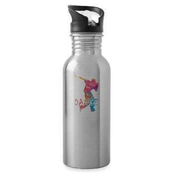 Aus dem Weg ich muss tanzen Party Tänzer - Trinkflasche mit integriertem Trinkhalm - Lightsilver - Rechts