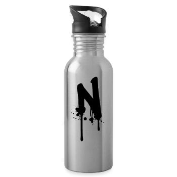 N graffiti drops Farbklex spray - Water bottle with straw - silver - Right